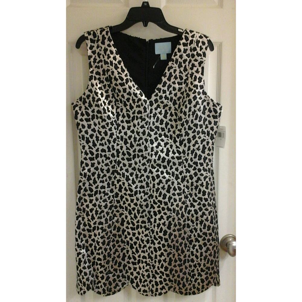 CeCe by Cynthia Steffe dress women's 12 animal print Black Gray Capsule NWT $148